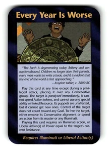 Every Year is Worse Karte INWO Illuminati Neue Weltordnung Assassinen Spiel 38/122 - Bild 1 von 4