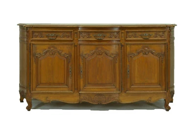 Armario aparador grande de roble francés de campo con gabinete lateral Bombay Foto 1 de 4