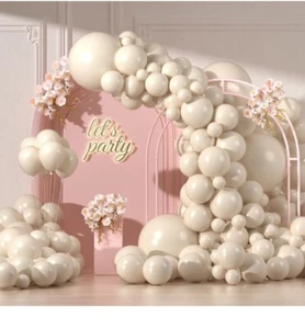 146pcs Sand White Balloons Garland Arch Kit, 18 12 10 5 Inch Different Size Pack - Picture 1 of 5