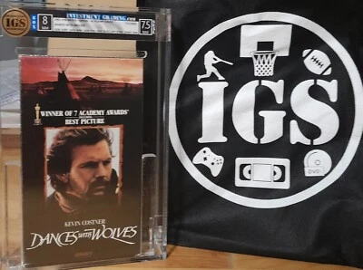 DANCES WITH WOLVES 1990/1991 ORIGINAL vhs new graded IGS 8/7.5 NM WMs "AA Cover" - Image 1 of 3
