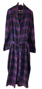 LL Bean Scotch Plaid Wrap Belt Long Flannel Robe Angus Lounge Womens Size XL NWT - Picture 1 of 5