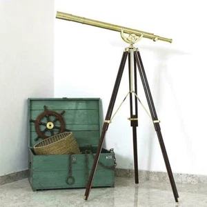 Telescopio Náutico Antiguo Raro De Colección Instrumento Marítimo Calidad Museo - Imagen 1 de 2