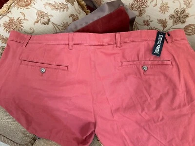 BIG &TALL ROUNDTREE &YORKE VINTAGE BAYAS ROJO ALGODÓN PARA HOMBRE 50 STRETCH SHORT NUEVO CON ETIQUETAS Foto 1 de 4