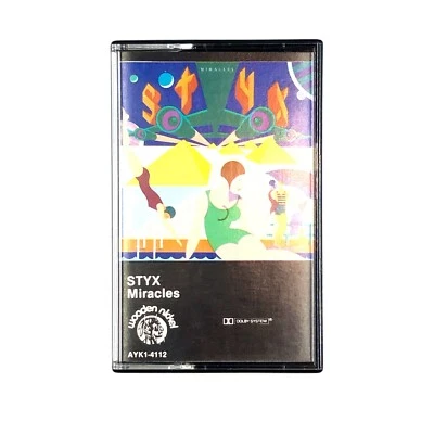 STYX MIRACLES Cassette Tape 1980 Reissue Hard Rock Rare Foto 1 de 4