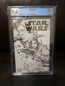 Star Wars #9 1:100 Boceto Variante CGC 9.8 1ª Cubierta de Sana Starros Marvel 2015 - Imagen 1 de 2