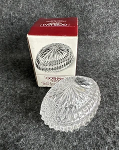 Vintage GORHAM pieno piombo cristallo Chantilly scatola uova 3" C215 con scatola Germania Ovest - Foto 1 di 22