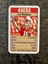 1987 Joe Montana  49ers Ace Fact Pack United Kingdom #16 RARE Read Description