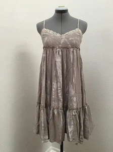 NWT Diesel Black Gold 100% Silk Midi Sun Dress Size XS - Picture 1 of 11