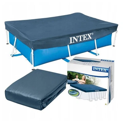 Poolabdeckung 260cm x 160cm rechteckig für Rahmenpools mit Überhang 20 cm Intex - Bild 1 von 4