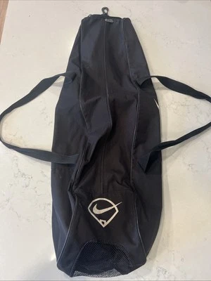 Nike Equipo de Bate de Béisbol Bolso de Lona Negro Correas para Mano y Hombro con Clips Foto 1 de 4