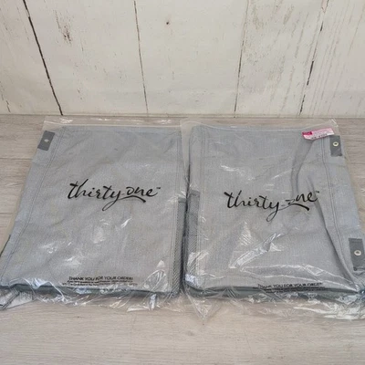 Thirty One Oh Snap Storage Duo AA68 Grey Crosshatch NEW - Image 1 of 4