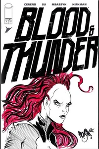 Blood & Thunder #1 (2025) Image Comic Sketch Cover Variant W Original DCastr Art - Picture 1 of 6