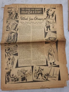 Stars Stripes Magazine June 10 1945 Vol 1 No 2 Notebook from Germany WWII Era - Picture 1 of 6