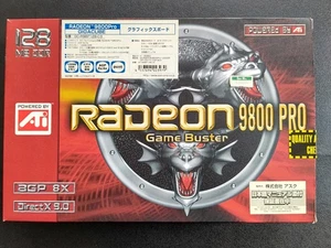ATI RADEON 9800 PRO GAME BUSTER GIGACUBE AGP 128MB WITH BOX USED GRABO PROMPT DE - Picture 1 of 8