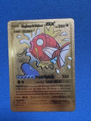 Gold plated Magikarp and Wailord GX Pokemon card, hp300, 161/181 - Image 1 of 2