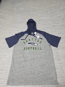 NWT NFL Team Apparel Seattle Seahawks Short Sleeve Hooded Shirt Mens L - Picture 1 of 5