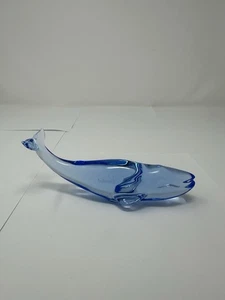 Baccarat Crystal Blue Whale Sculpture Retired 1991 France Rare !!! - Picture 1 of 12