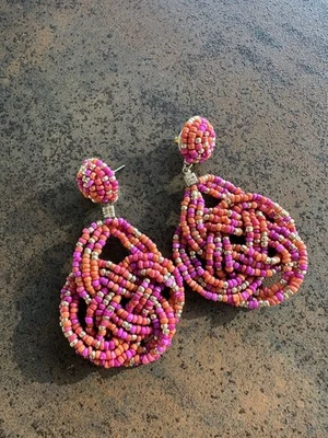 ☀️Accessorize. Ohrringe. Gold/pink/orange. Stecker.☀️ - Bild 1 von 4