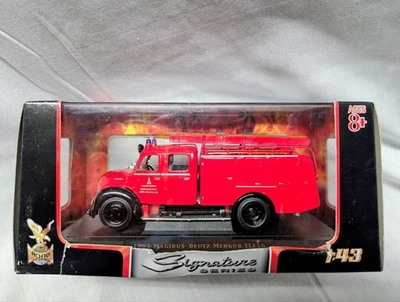 1/43 YAT MING Signature Series 1961 Magirus-Deutz Merkur TLF16 Fire Truck #43010 - Image 1 of 4