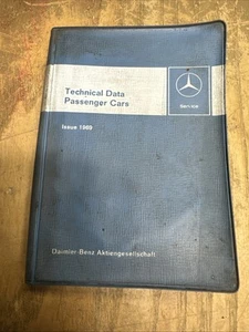 Mercedes Benz Technical Data Passenger Cars 1969 Book Manual 22JS2551-M9 - Picture 1 of 13