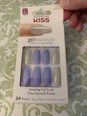 Kiss Gel Fantasy Ready-To-Wear Gel Long Nails, KGN07 Press-On And Glue Rush Hour - Bild 1 von 4