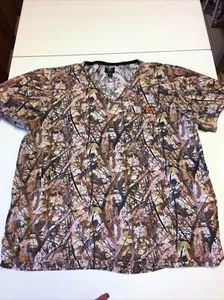 Mens Camo Med Couture Scrub Top Good Condition Size Small - Picture 1 of 4