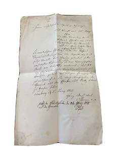 stampless German courier letter 1820 - Picture 1 of 7