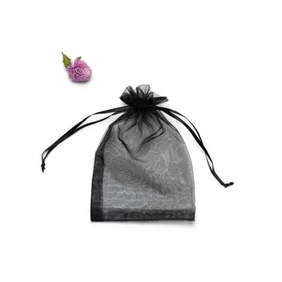 Mini bolsas de organza con cordón 100 piezas bolsas de regalo de fiesta embalaje de joyas 70x90 mm Foto 1 de 3