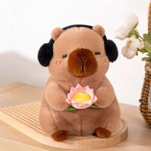 Capybara Dark Brown 10 Inch Stuffed Animal Plush Toys Toddler Kids Fluffy Dolls - Picture 1 of 4