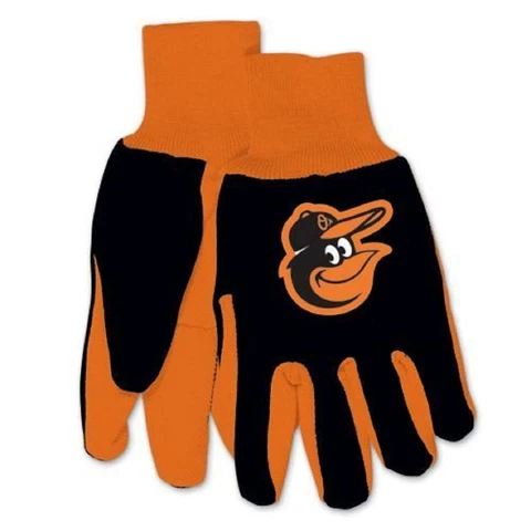 Baltimore Orioles Two Tone Youth Size Gloves [NEW] MLB Work Hands Scarf Hat Cover