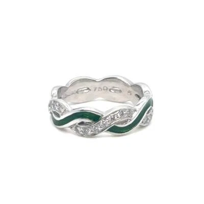 18K Hidalgo Diamond Wave Ring White Gold - Image 1 of 4