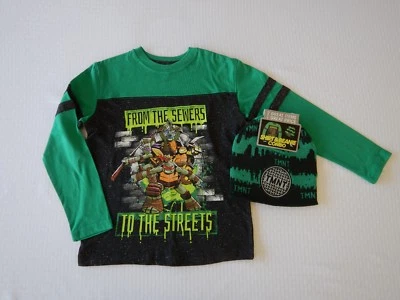 Teenage Mutant Ninja Turtle TMNT Boys Kids Youth Long Sleeve and Hat Combo - Image 1 of 4