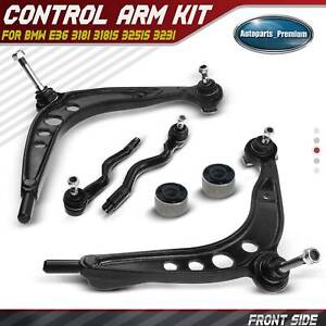4x Front Control Arm w/Ball Joint Tie Rod End for BMW E36 318i 318is 325is 323i