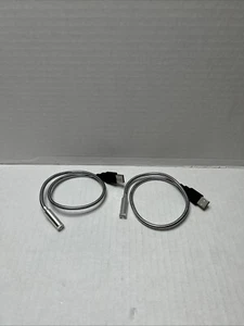 USB LED Metall Flexschlauch Einzel Computer/Schlafzimmer Licht ~ 2er Set - FUNKTIONIERT!!! - Bild 1 von 8