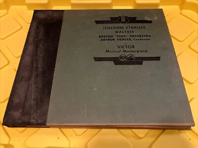 Johann Strauss Boston Pops Orchestra Waltzes 78 Records Set Victor Red Seal M445 - Image 1 of 4