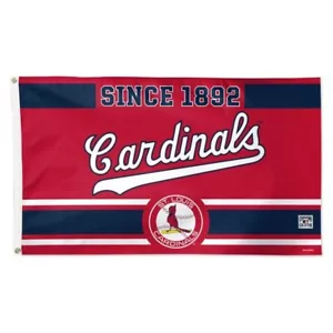 St. Louis Cardinals MLB Throwback Red Deluxe 3' x 5' Flag Wincraft - Picture 1 of 1