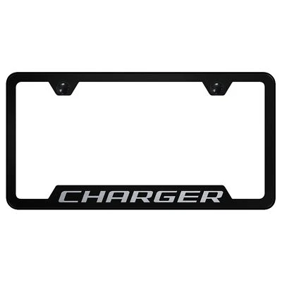 Dodge Charger Laser Etched Logo Cut-Out License Plate Frame - Image 1 of 2