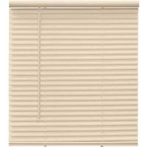 TruTouch Alabaster Cordless Light Filtering Vinyl Mini Blinds with 1 in. Slats 2 - Picture 1 of 5