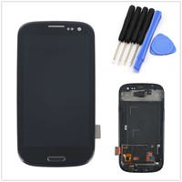 For Samsung Galaxy S3 I9300 LCD Display Digitizer Touch Screen Frame SIII Black