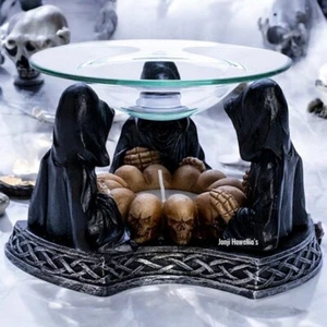 Grim Reaper Oil Burner Wax Melt Warmer Tea Light Holder Gothic Horror Fragrance - Picture 1 of 6