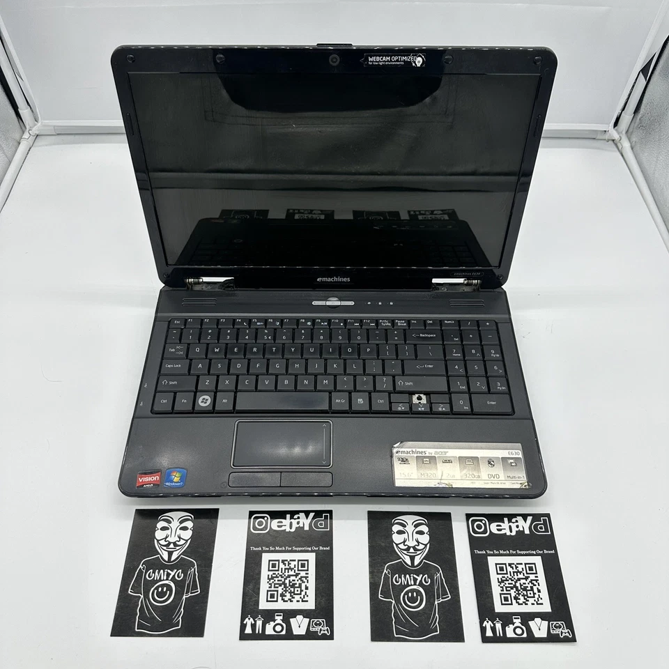 Emachines Acer E630 Laptop Notebook Computer Black Parts Doesn’t Power On - Image 1 of 4