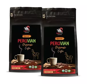 Peru Kaffeebohnen - PERUANISCHER GEMAHLENER BIO KAFFEE - Kaffee für Fokus 2 Packungen - Bild 1 von 9