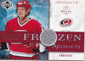 06-07 Frozen Artifacts Eric Staal /100 Jersey Red Hurricanes 2006