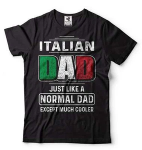 Maglietta Uomo Italiana Papà Italiano Maglietta Festa del Papà Regalo Camicie Italiane - Foto 1 di 8