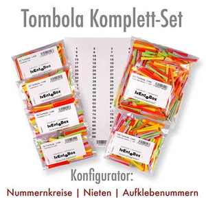 Tombolalose Regenbogenlose Nr 1-100 erweiterbar bis 1000 opt. Nieten + Aufkleber - Bild 1 von 22