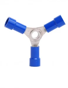 MVP 25 3 Way Wye Y Wire Terminal Splice Connector Blue 14-16 AWG Vinyl Insulated - Picture 1 of 1