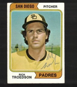 RICH TROEDSON Autograph 1974 Topps--San Diego Padres - Picture 1 of 1