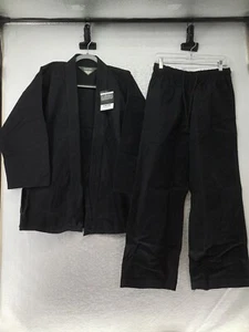 Century Black 100% Cotton Jacket and Pants Men's Size 3 - Picture 1 of 7