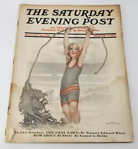 Saturday Evening Post August 14 1915 Complete Issue Scarce Wonderful Art - Picture 1 of 4