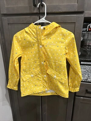 Girls Columbia  Fire Flies Printed Jacket Water Resistant  Size Small 7/8 READ - Image 1 of 4